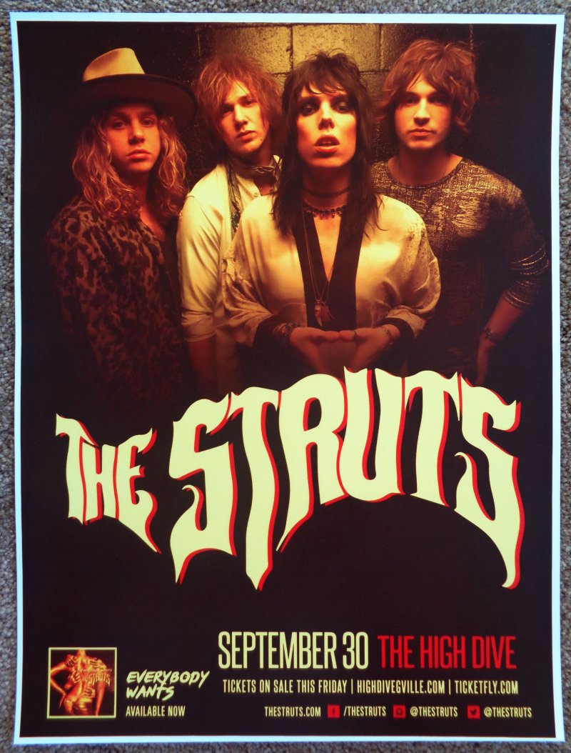 Image 0 of Struts THE STRUTS 2016 Gig POSTER Gainesville Florida Concert