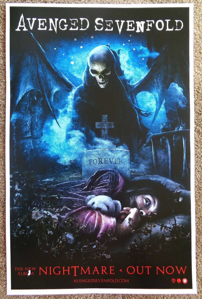 Image 1 of AVENGED SEVENFOLD Nightmare Album POSTER 2-Sided 11x17