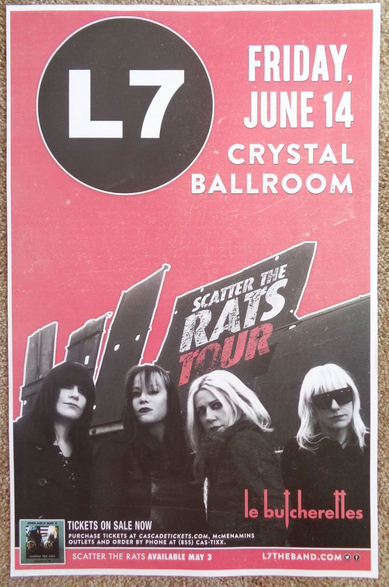 Image 0 of L7 Gig 2019 POSTER Portland Oregon Concert 