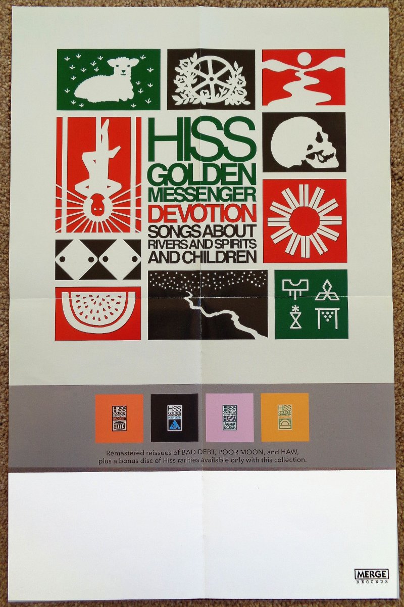 Image 0 of HISS GOLDEN MESSENGER Album POSTER Devotion Songs About River Spirits Children