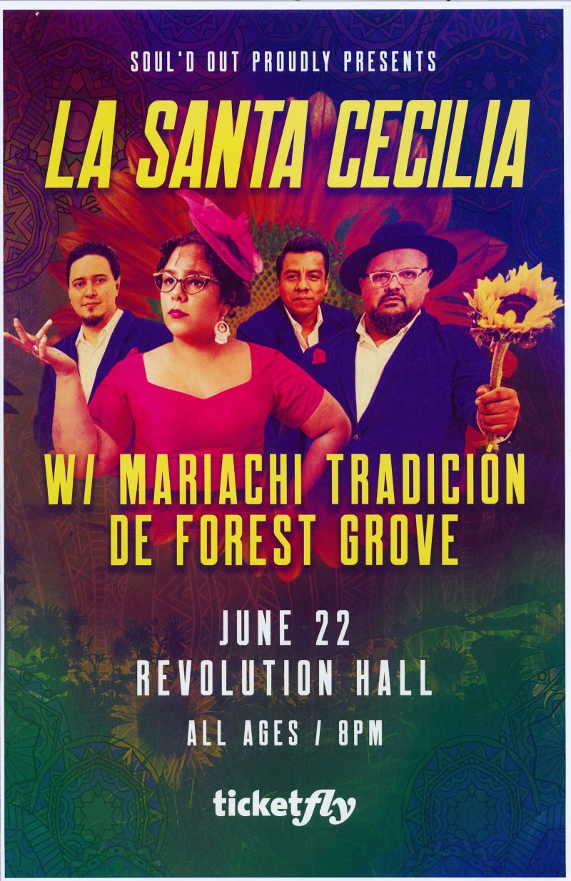 Image 0 of LA SANTA CECILIA 2019 Gig POSTER Portland Oregon Concert