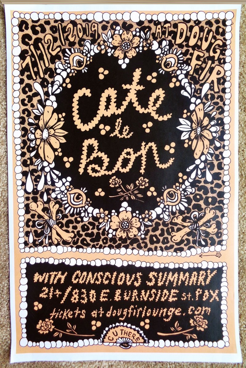 Image 0 of Le Bon CATE LE BON 2019 Gig POSTER Portland Oregon Concert  