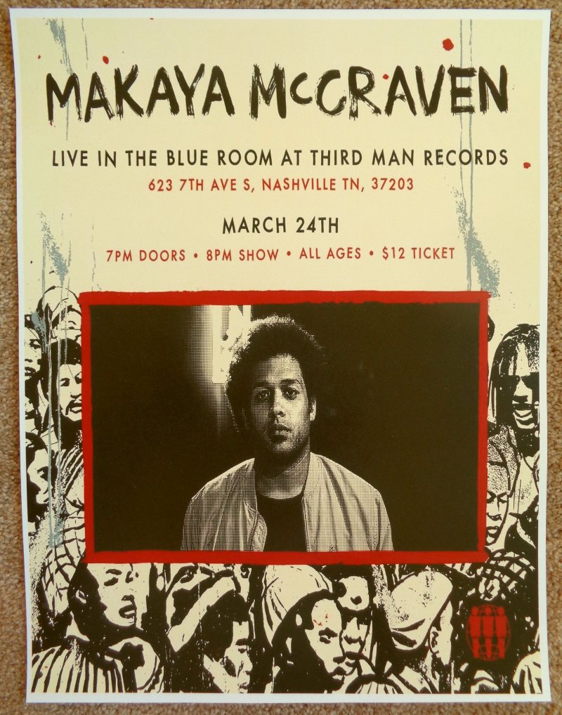 Image 0 of McRaven MAKAYA McCRAVEN 2019 Gig POSTER Nashville Tennessee Concert 