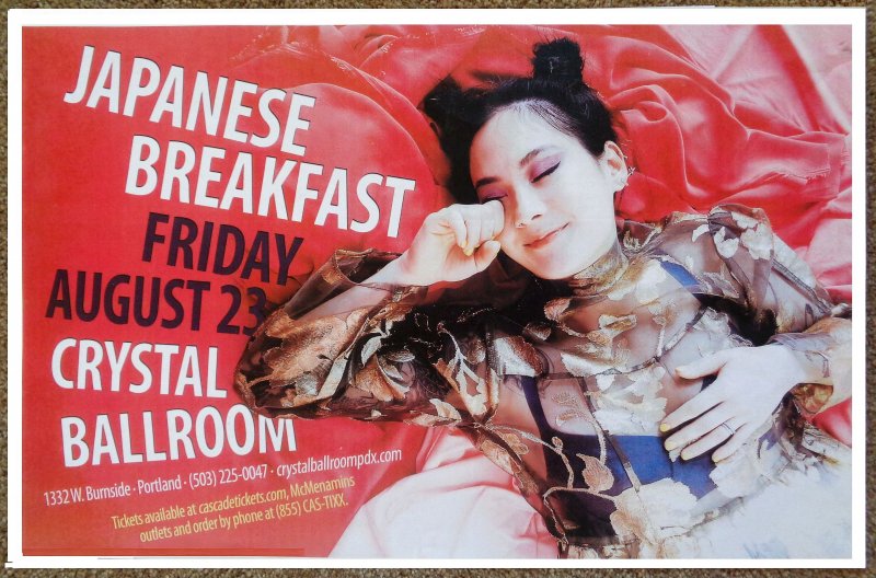 Image 0 of JAPANESE BREAKFAST 2019 Gig POSTER Portland Oregon Concert Michelle Zauner