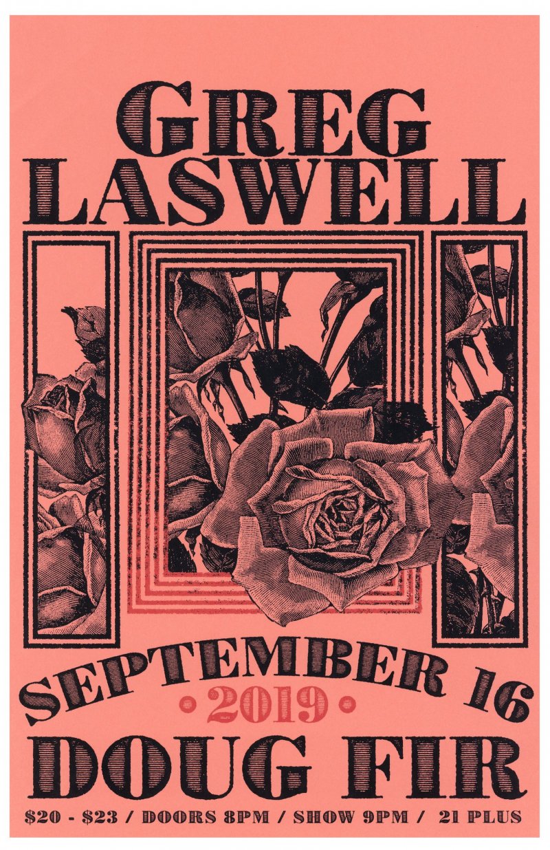 Image 0 of Laswell GREG LASWELL 2019 Gig POSTER Portland Oregon Concert