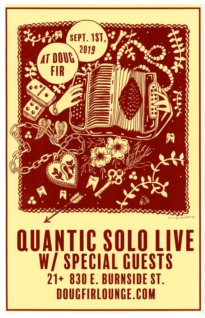 Image 0 of QUANTIC 2019 Gig POSTER Portland Oregon Will Holland Concert