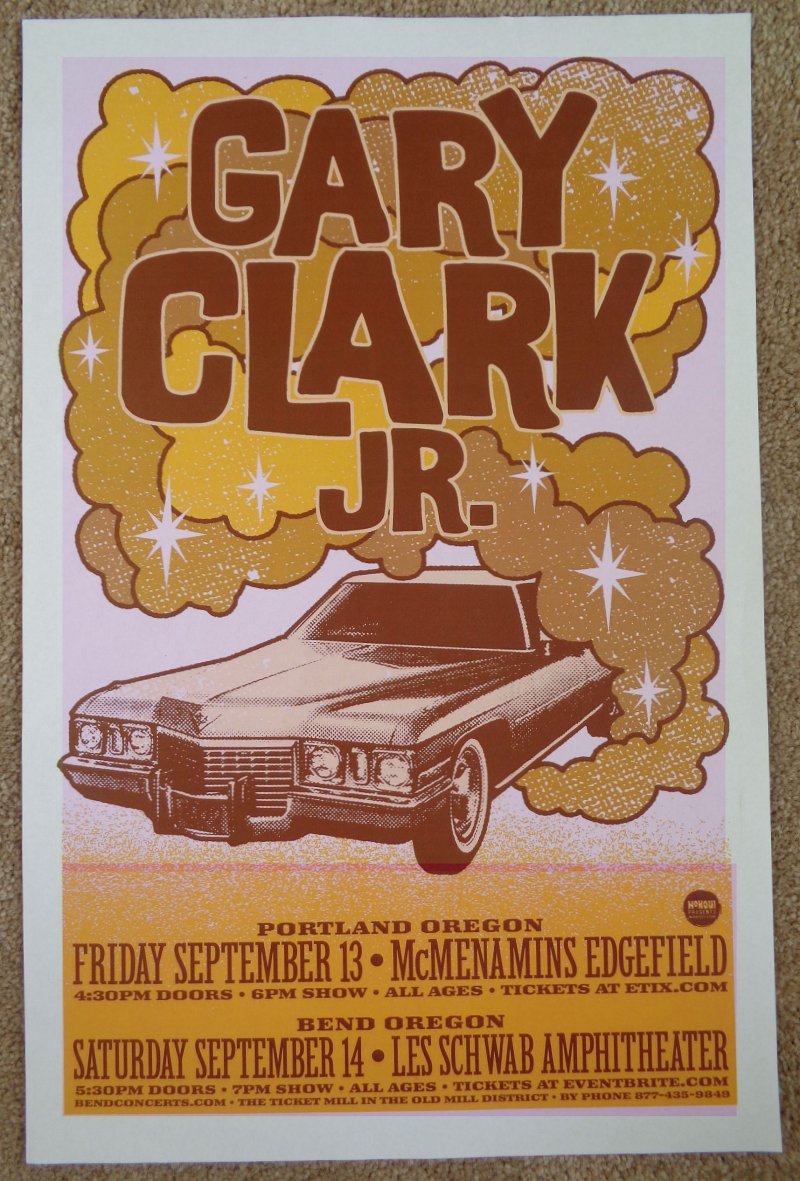 Image 0 of Clark GARY CLARK JR. 2019 Gig POSTER Oregon Edgefield Portland Bend Concert