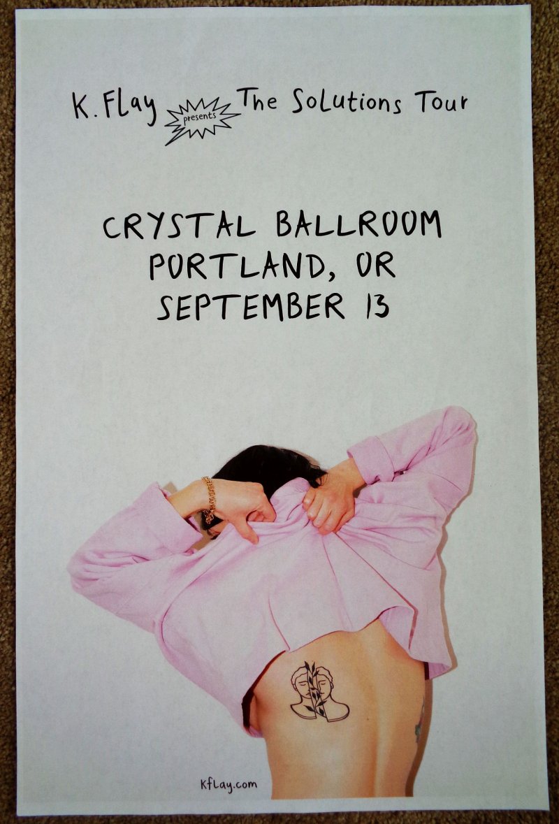 Image 0 of K.FLAY 2019 Gig POSTER Portland Oregon Concert K. FLAY