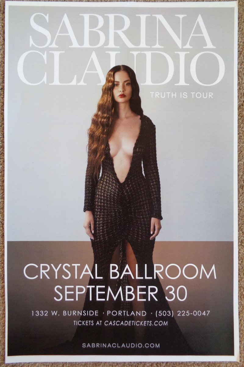 Image 0 of Claudio SABRINA CLAUDIO 2019 Gig POSTER Portland Oregon Concert