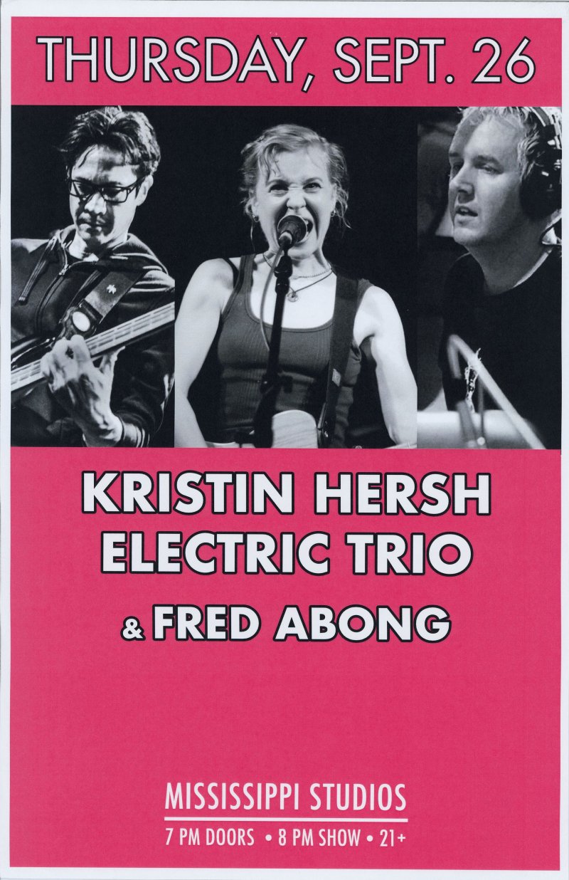 Image 0 of Hersh KRISTIN HERSH ELECTRIC TRIO 2019 POSTER Gig Portland Oregon Concert