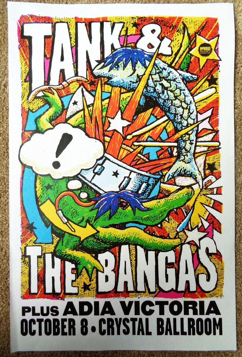 Image 0 of TANK AND THE BANGAS 2019 POSTER Gig Portland Oregon Concert Version 1 of 2