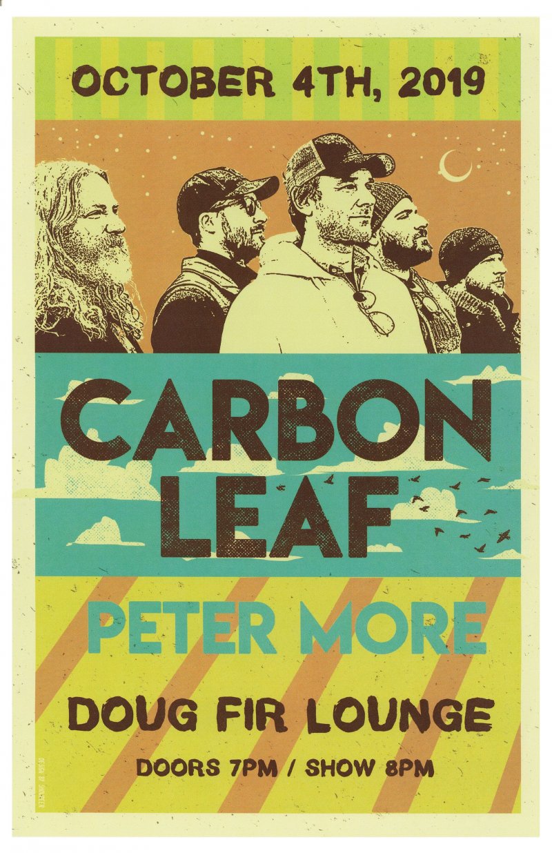 Image 0 of CARBON LEAF 2019 Gig POSTER Portland Oregon Concert  