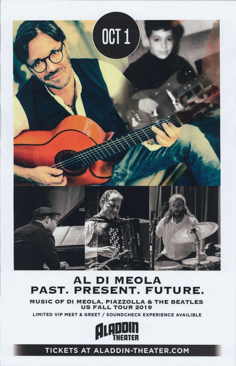 DiMeola AL DiMEOLA 2019 Gig POSTER Portland Oregon Concert 