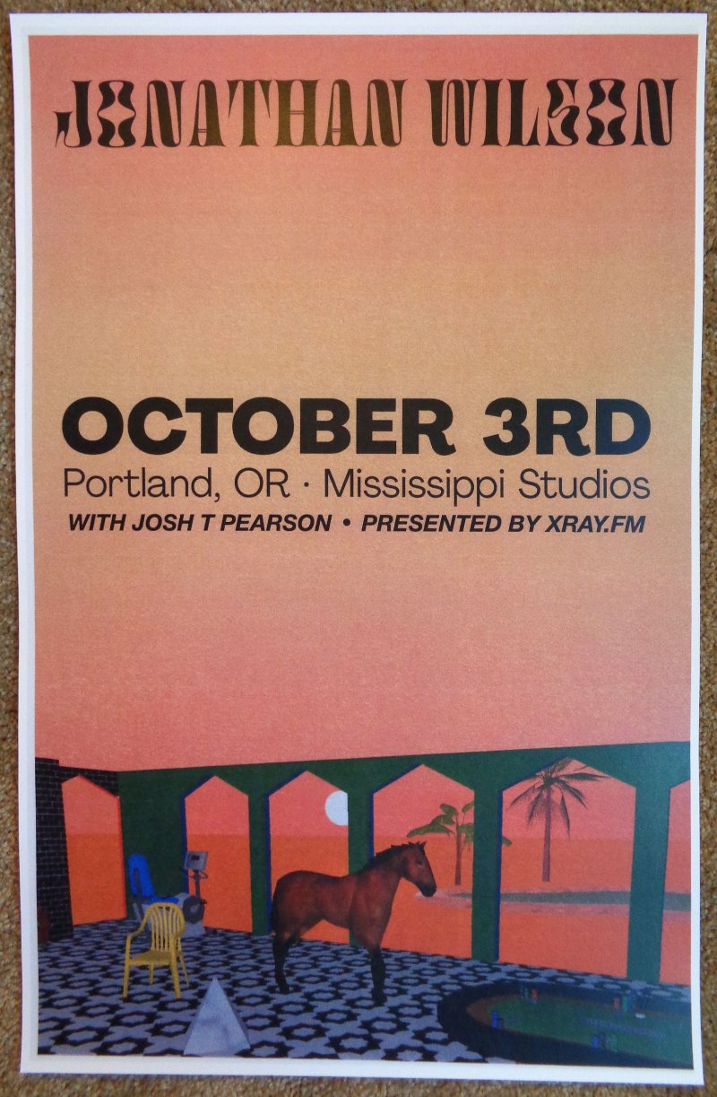 Image 0 of Wilson JONATHAN WILSON 2019 Gig POSTER Portland Oregon Concert