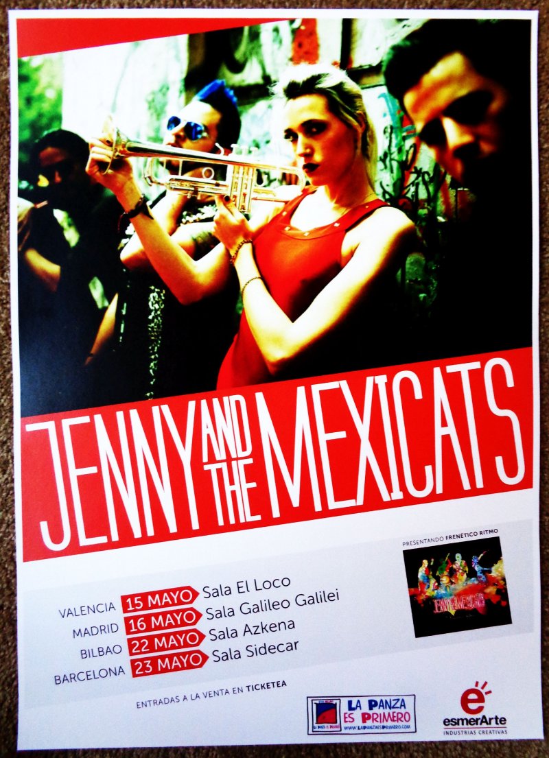 Image 0 of JENNY AND THE MEXICATS Tour POSTER Spain 2015 Gig Concert