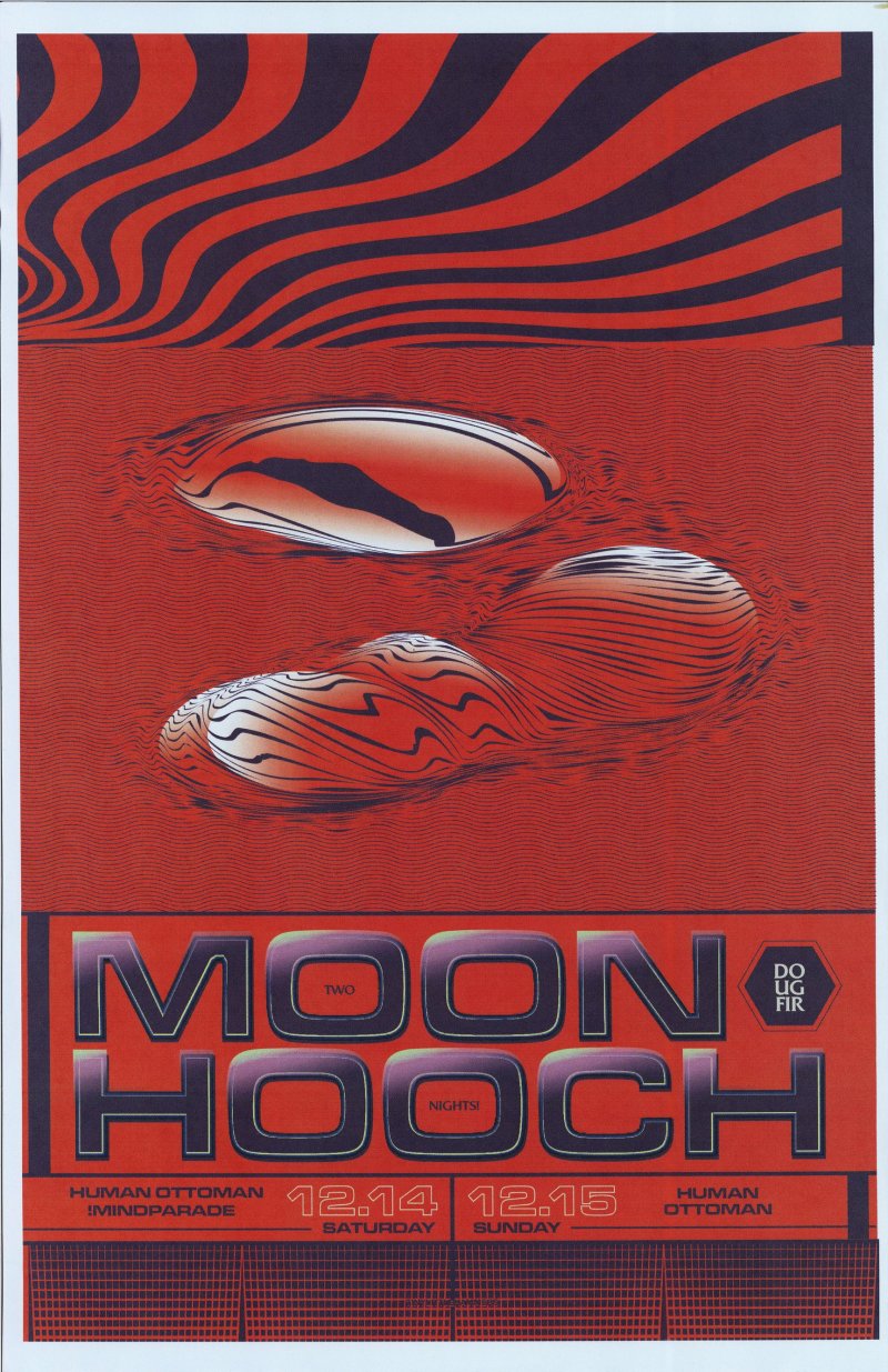 MOON HOOCH 2019 Gig POSTER Portland Oregon Concert