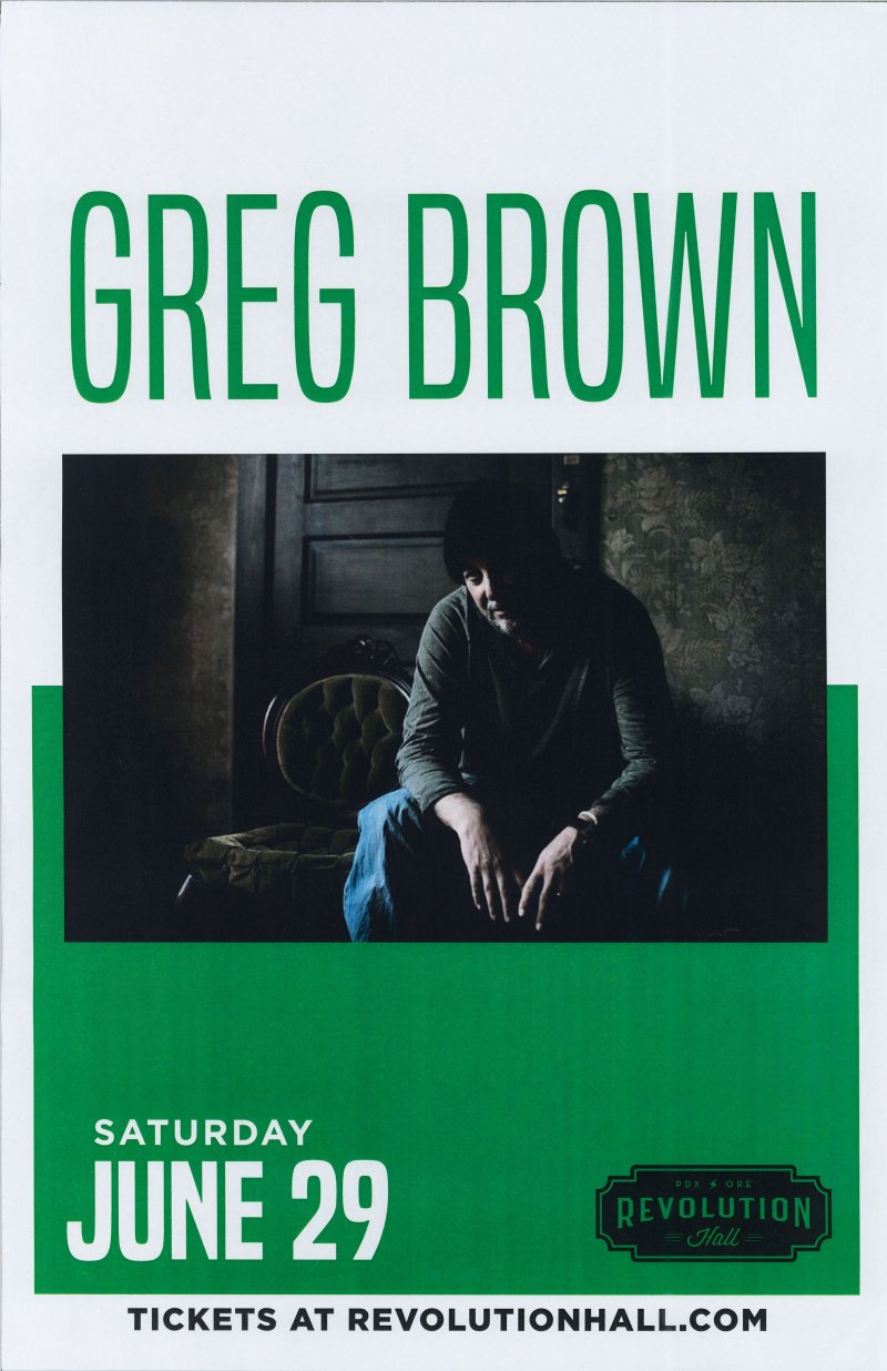 Image 0 of Brown GREG BROWN 2019 Gig POSTER Portland Oregon Concert