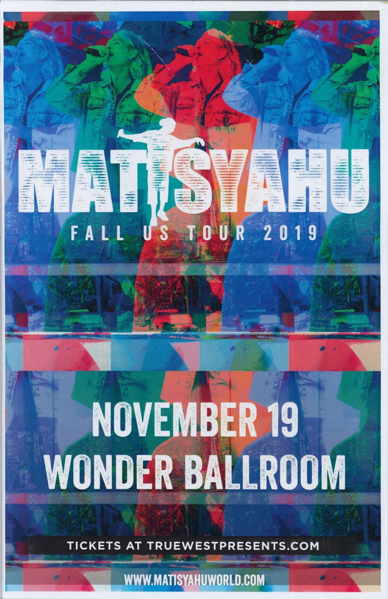 Image 0 of MATISYAHU 2019 Gig POSTER Portland Oregon Concert