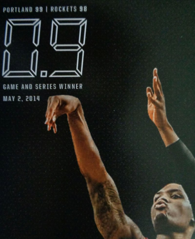 Image 1 of Lillard DAMIAN LILLARD 2020 Blazers POSTER Houston Game WINNER Portland