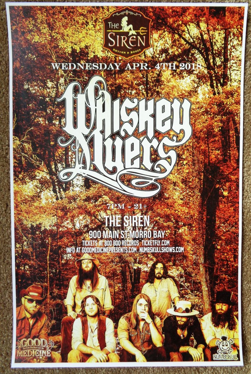 Image 0 of WHISKEY MYERS 2018 Gig POSTER Morro Bay California Concert