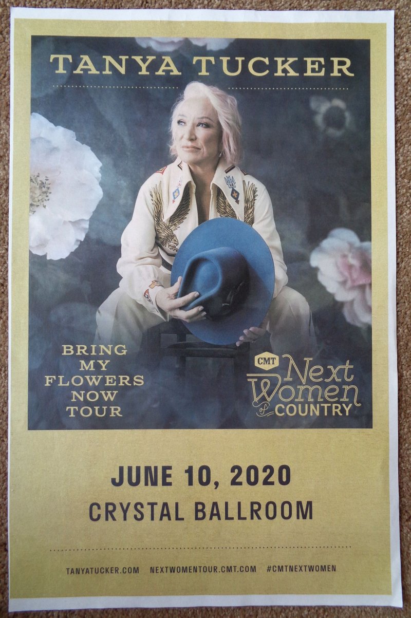 Tucker TANYA TUCKER 2020 Gig POSTER Portland Oregon Concert