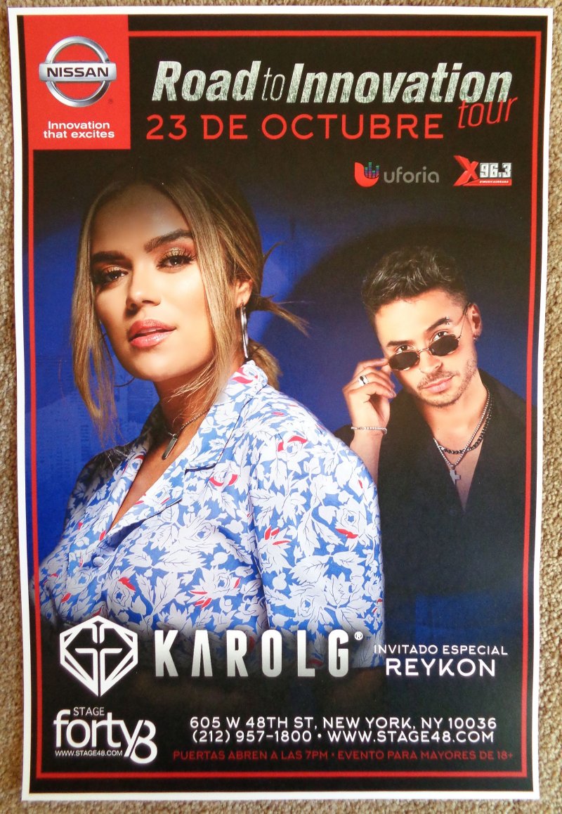 Image 0 of KAROL G 2018 Gig POSTER New York NY Concert