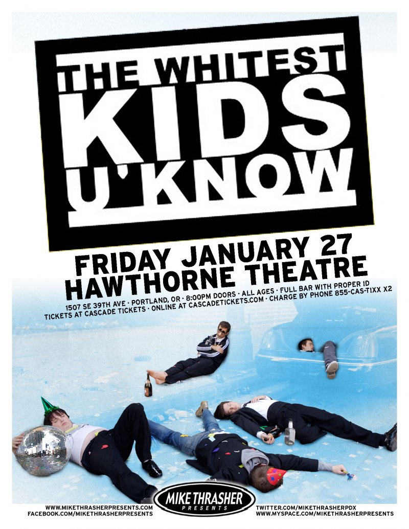 Image 0 of WHITEST KIDS U' KNOW 2012 Gig POSTER Trevor Moore Portland Oregon Comedy  