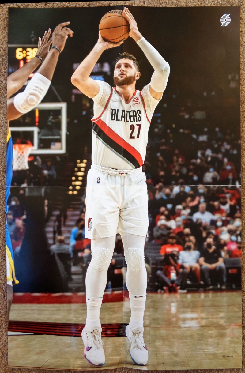 Nurkic JUSUF NURKIC 2021-22 Blazers POSTER Handout Portland Trailblazers SGA