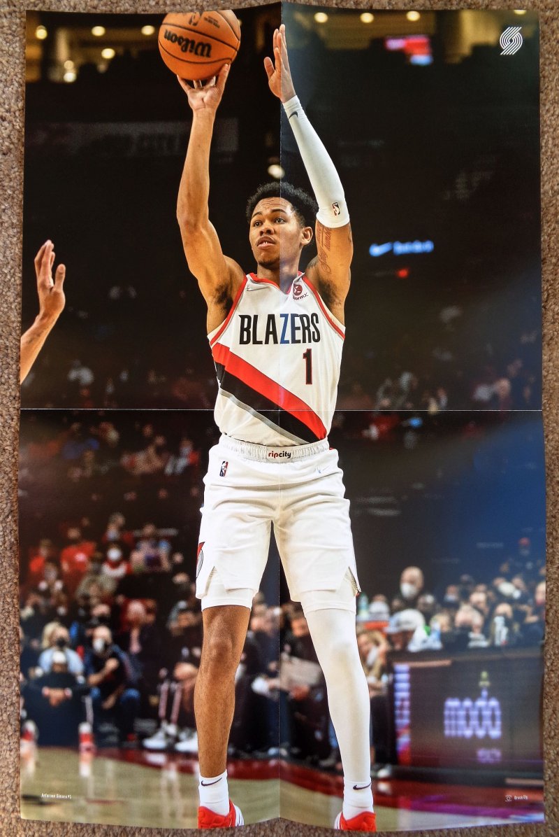 Image 0 of Simons ANFERNEE SIMONS 2021-22 Blazers POSTER Handout Portland Trailblazers SGA