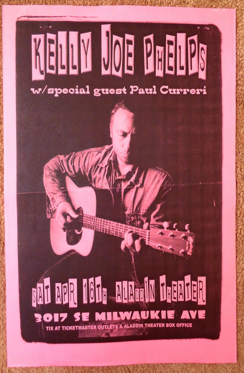 Phelps KELLY JOE PHELPS 2005 Gig POSTER Portland Oregon Concert