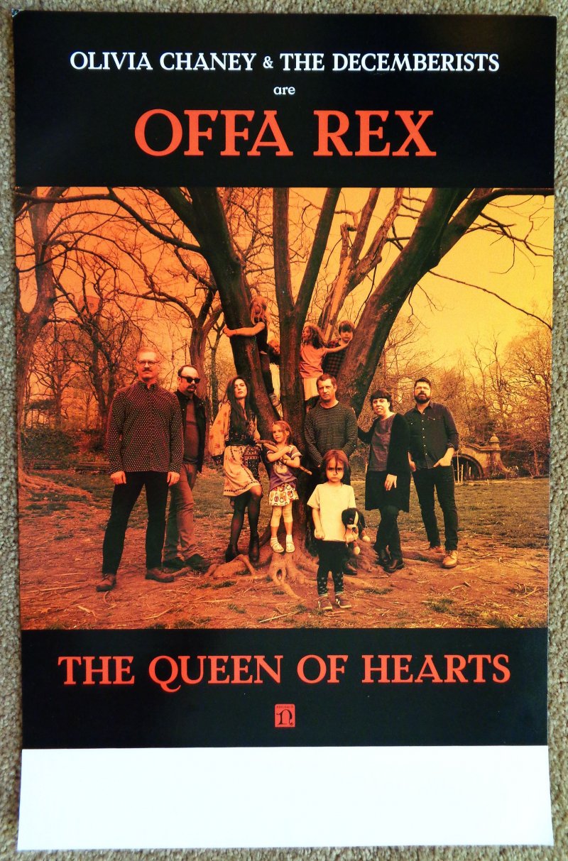 Image 2 of OFFA REX Album POSTER Olivia Chaney & THE DECEMBERISTS Queen Of Hearts 11x17