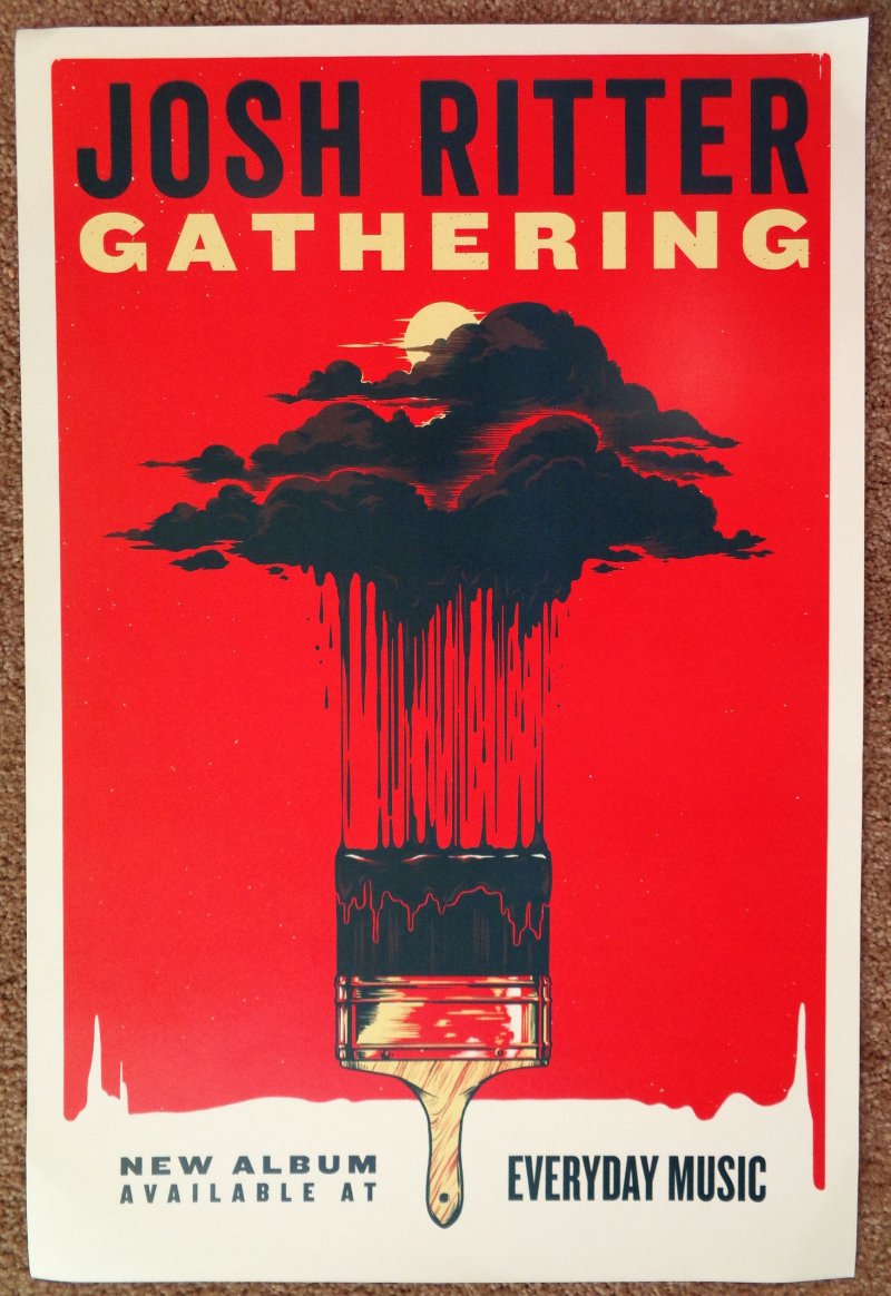 Image 0 of JOSH RITTER Album POSTER Gathering 12x18 (on heavier stock)