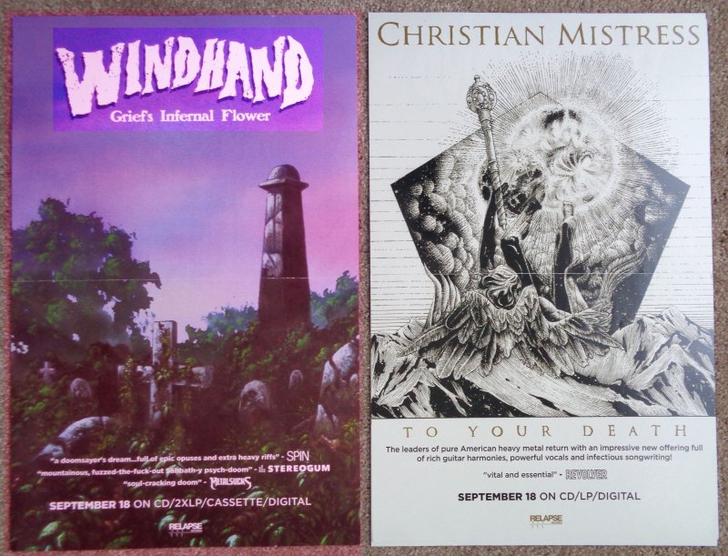 WINDHAND / CHRISTIAN MISTRESS POSTER Grief's Infernal Flower / To Your Death