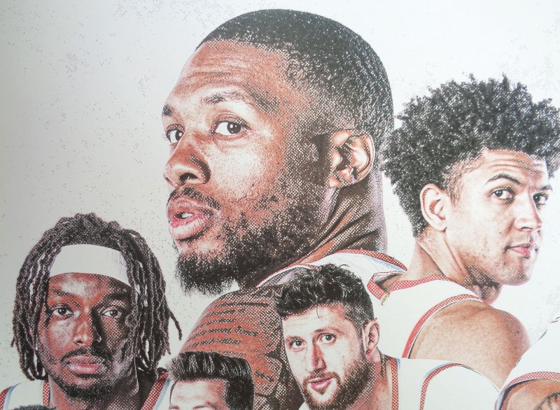 Image 1 of Portland Trailblazers 2022-23 TEAM POSTER Handout Blazers Lillard Shaedon Nurkic