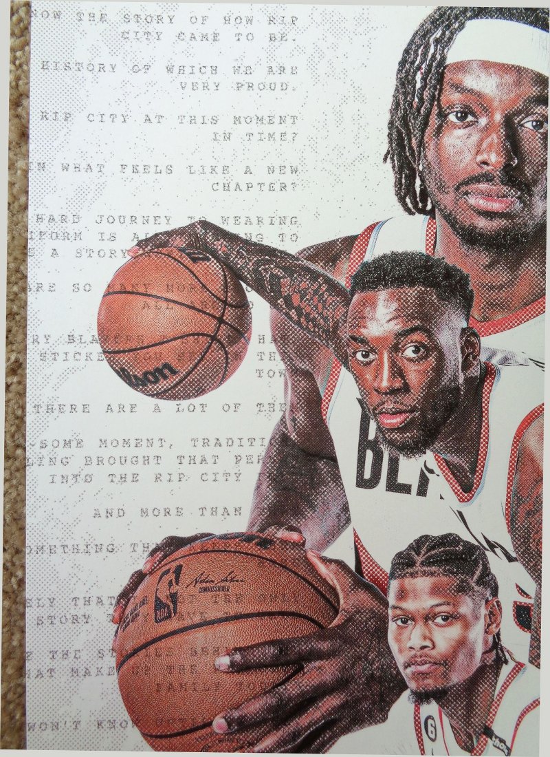 Image 2 of Portland Trailblazers 2022-23 TEAM POSTER Handout Blazers Lillard Shaedon Nurkic