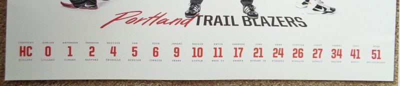 Image 3 of Portland Trailblazers 2022-23 TEAM POSTER Handout Blazers Lillard Shaedon Nurkic