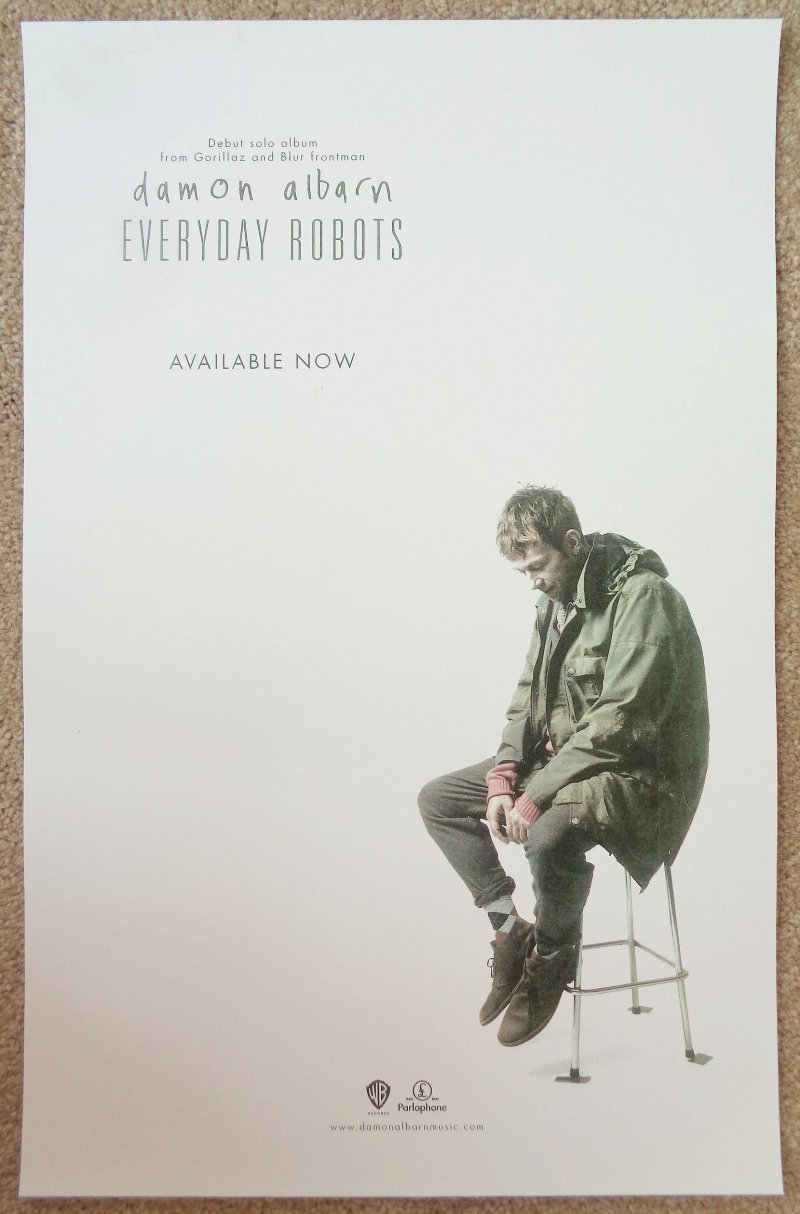 Albarn DAMON ALBARN Album POSTER Everyday Robots BLUR / GORILLAZ