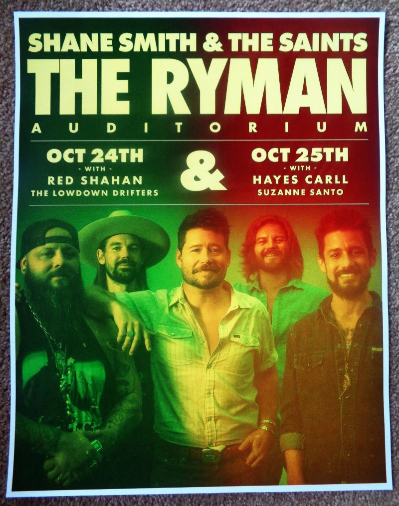 Image 0 of Smith SHANE SMITH & THE SAINTS 2024 Gig POSTER Ryman Nashville Tennessee Concert