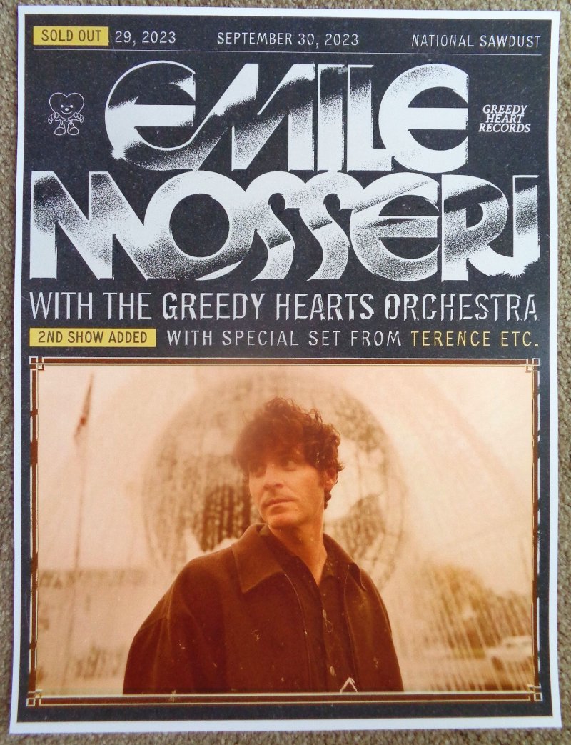 Image 0 of Mosseri EMILE MOSSERI 2023 Gig POSTER Brooklyn New York Concert