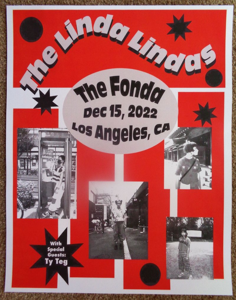 Image 0 of LINDA LINDAS Gig POSTER 2022 Los Angeles California Concert 