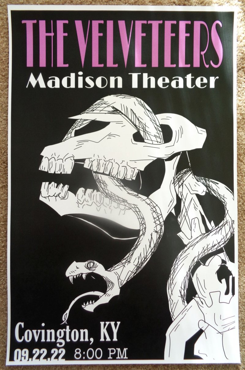 Image 0 of Velveteers THE VELVETEERS 2022 Gig POSTER Covington Kentucky Concert