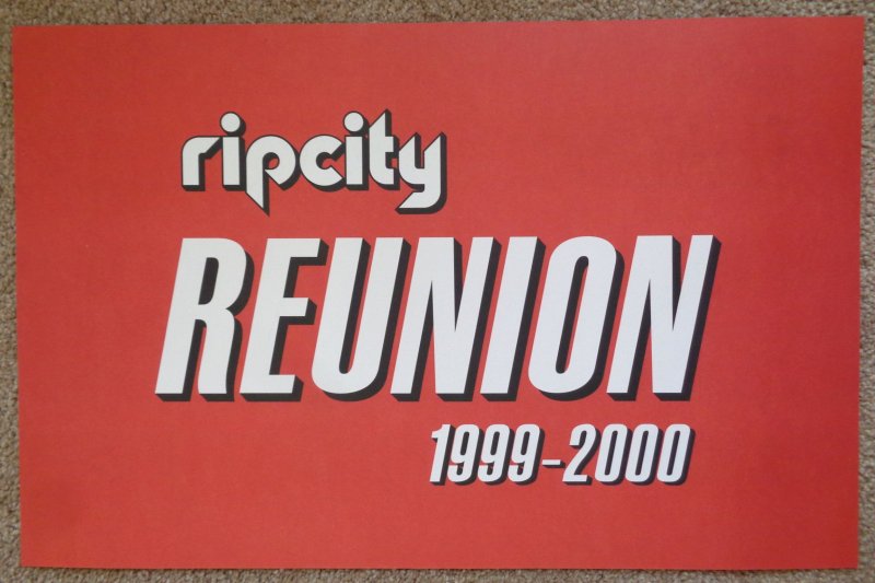 Image 2 of Portland Blazers POSTER 1999-2000 Reunion Handout Arvydas Sabonis Trailblazers