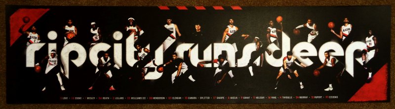 Image 0 of Portland Trailblazers 2025-26 TEAM POSTER Blazers Avdija Lillard YANG HANSEN