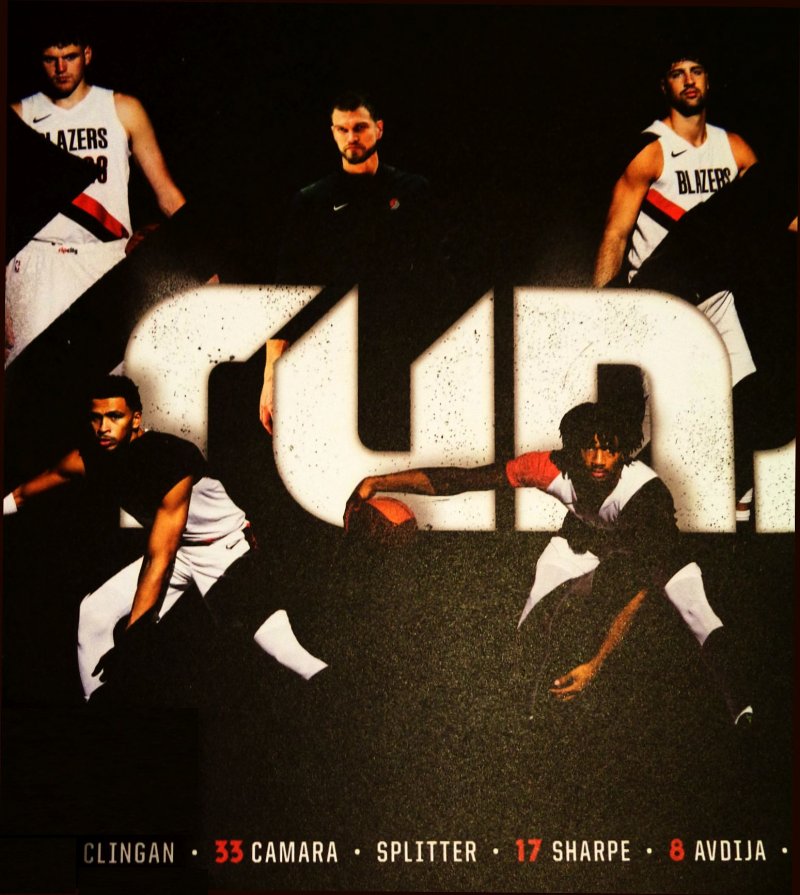 Image 2 of Portland Trailblazers 2025-26 TEAM POSTER Blazers Avdija Lillard YANG HANSEN