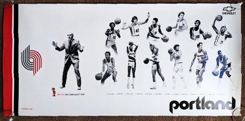 Image 0 of Portland Trailblazers 2006-07 / 1976-77 Champs TEAM POSTER Handout Blazers SGA