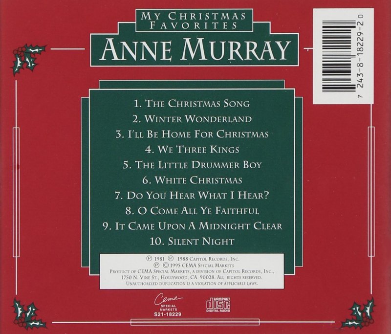 Image 1 of Anne Murray My Christmas Favorites CD Music Songs By Anne Murray Vintage