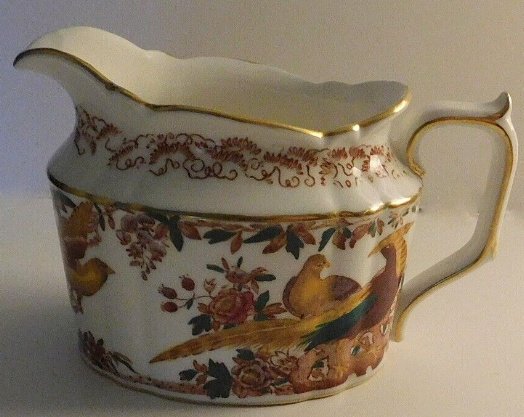 Image 1 of Royal Crown Derby Olde Avesbury Creamer Vintage Peacock Brown Bone China