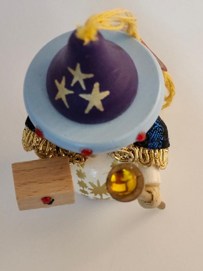 Image 3 of Steinbach Christmas Ornament Wooden Wizard Ornament Vintage Wood Decor