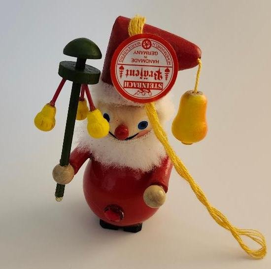 Steinbach Christmas Ornament Wooden Santa Claus Ornament Vintage Wood Decor