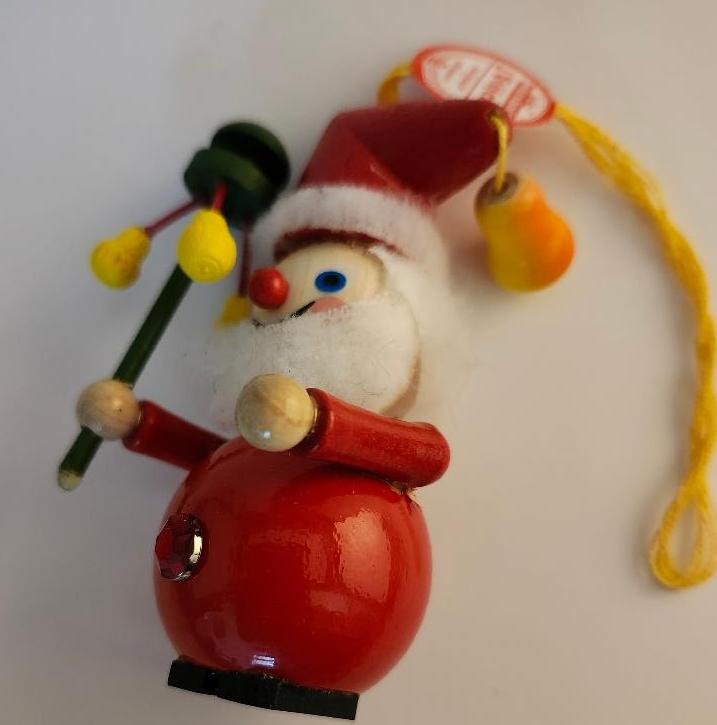 Image 1 of Steinbach Christmas Ornament Wooden Santa Claus Ornament Vintage Wood Decor